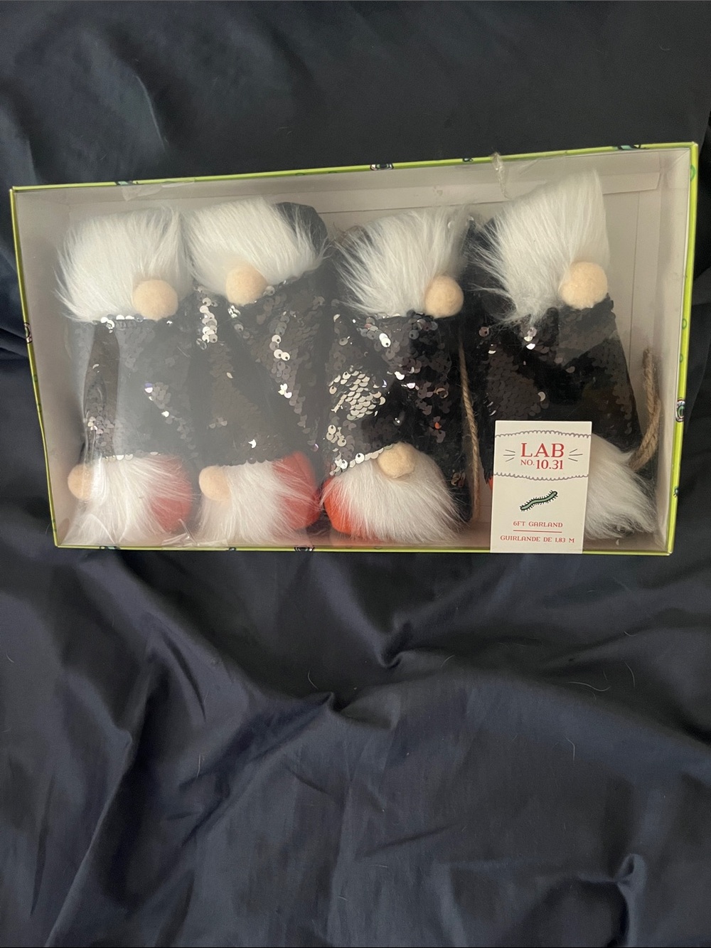 Sequin Gnome 6ft Garland - New in Box